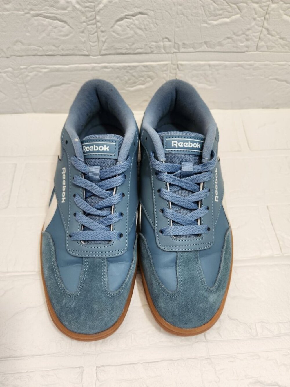 Reebok Smash Edge Athletic Sneakers Women Size 7 Blue Low Top Lace Up Casual - Picture 2 of 8